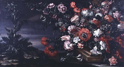 Taş Vazoda Çiçeklerin Natürmortu by Andrea the Elder Scacciati