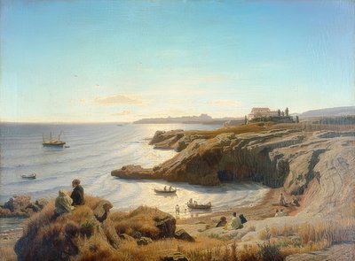 Siraküza sahili. 1861 by Andreas Achenbach