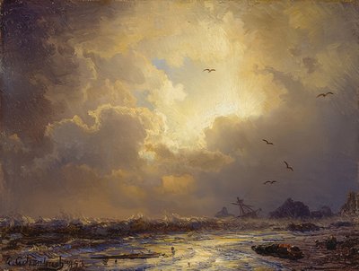 Fırtına sonrası. 1853 by Andreas Achenbach