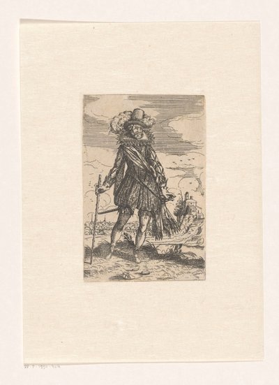 Bir manzara içinde İspanyol asilzade by Andreas Bretschneider
