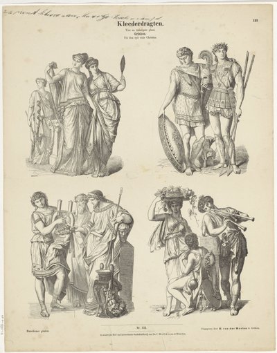 Giysiler / Yirmi dördüncü rekor. / Yunanlılar. / İsa'dan önceki zamandan (nesne üzerindeki başlık) Munchener plakaları (nesne üzerindeki seri başlığı) by Andreas C. Müller
