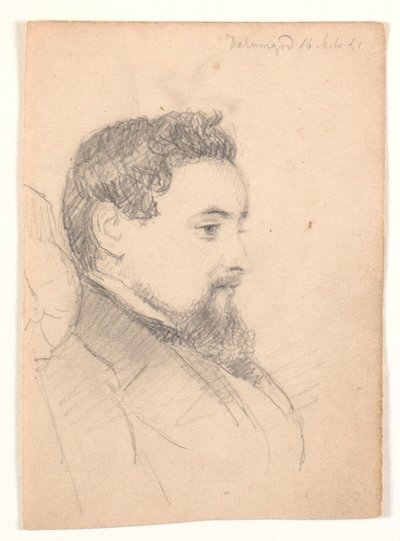 Erkek portresi, sağdaki profil by Andreas Fritz