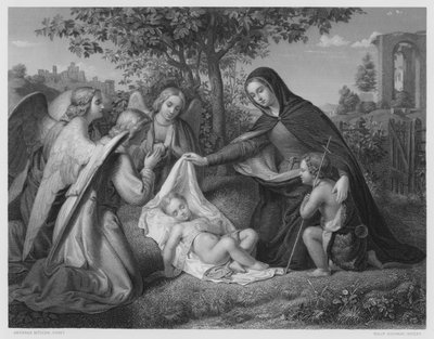 Yayıncının elindeki resimden Bakan Melekler by Andreas Johann Jacob Müller