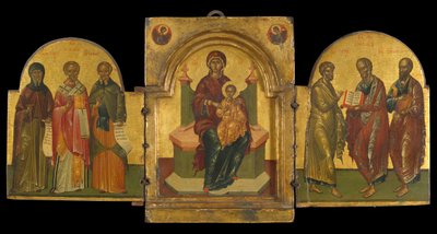 Üç Parçalı (panelde yumurta tempera) by Andreas Rico