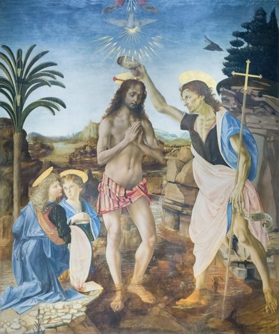 İsa'nın vaftizi by Andreea & Vinci Leonardo da (1452 1519) Verrocchio