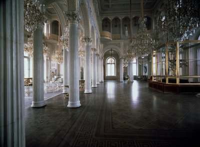 Andrei Ivanovich Stakenschneider (1802-1865) 1850-1858 Hermitage Müzesi, Saint Petersburg tarafından projelendirilen Küçük Ermitaj Köşk Salonu