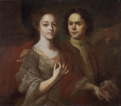 Eşi ile otoportre, c. 1729 by Andrei Matveyevich Matveyev