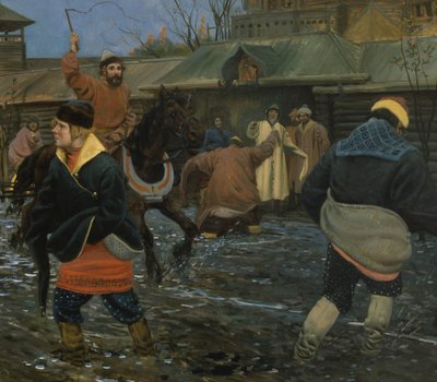 Resmi Tatilde Onyedinci Yüzyıl Moskova Caddesi by Andrei Petrovich Ryabushkin