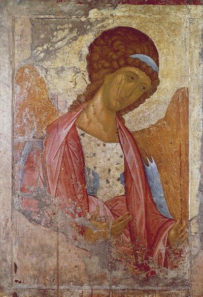 Başmelek Mikail, Andrei Rublev veya Andrej Rubljov (1360-1430) tarafından, 1410 ile 1420 arasında boyanmış, Simge. by Andrei Rublev
