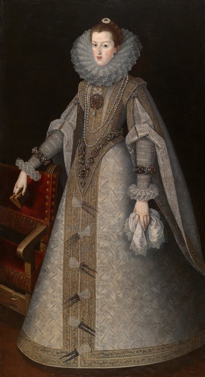 İspanya Kraliçesi Margaret, c. 1610. by Andres Lopez Polanco