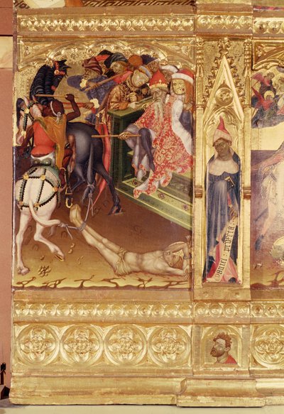St. George sunağı, Valencia, c.1420 (çam panel üzerinde tempera ve yaldızlı) by Andres Marcal de Sas