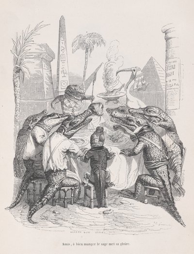 Dostlar, bilge kişi şanını Özelden Sahneler ..., yak. 1837-47. by Andrew Best Leloir