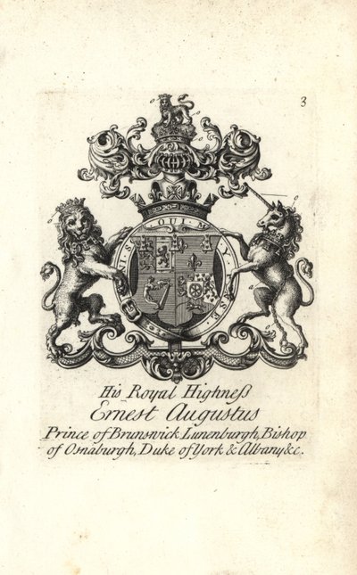SAİK Ernest Augustus, Brunswick Lüneburg Prensi, Osnaburgh Piskoposu, York Dükü ve Albany
