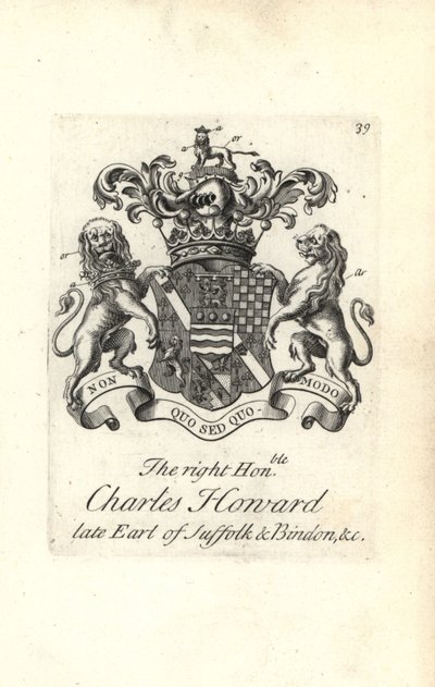 Sağ onurlu Charles Howard, Suffolk ve Bindon 9. Earl arması ve arması by Andrew Johnston