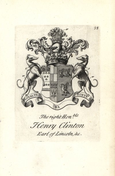 Sağ onurlu Henry Clinton, Lincoln'ün 7. Kontu'nun arması ve arması by Andrew Johnston