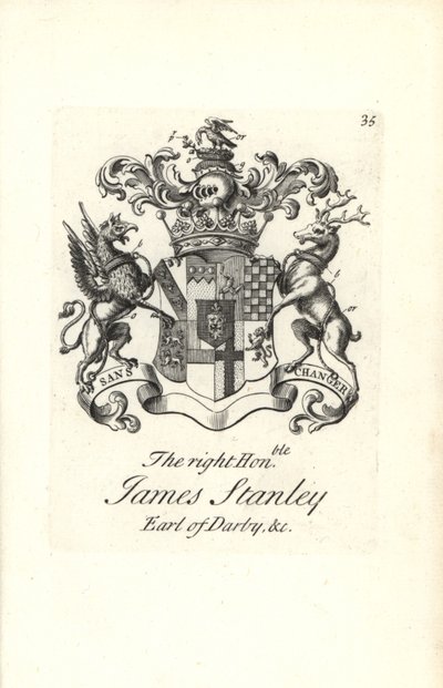 Sağ onurlu James Stanley arması ve arması by Andrew Johnston