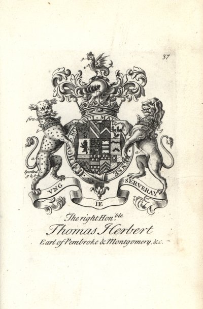 Sağ onurlu Thomas Herbert, Pembroke ve Montgomery 8. Earl arması ve arması by Andrew Johnston