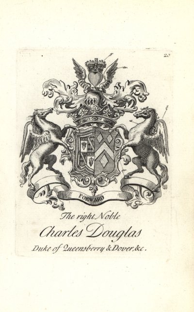 Sağ asil Charles Douglas, Queensberry ve Dover 3. Duke arması ve arması by Andrew Johnston
