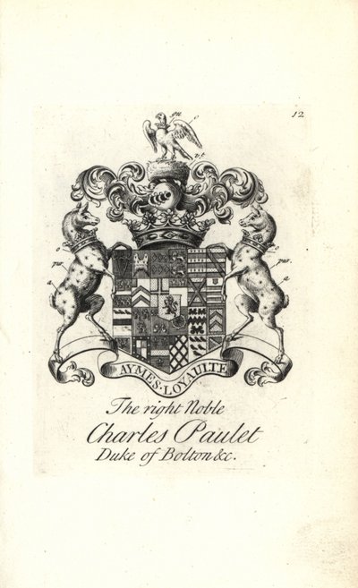 Sağ asil Charles Powlett, Bolton 3. Duke arması ve arması by Andrew Johnston