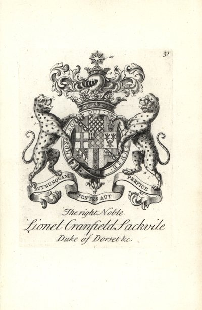 Sağ asil Lionel Cranfield Sackville, Dorset Dükü