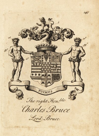 Saygıdeğer Charles Bruce, Lord Bruce, Ailesbury 3. Earl, Elgin 4. Earl'ün arması by Andrew Johnston