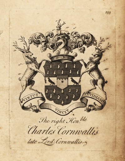 Çok Sayın Charles Cornwallis, Lord Cornwallis, 4 Baron Cornwallis arması by Andrew Johnston