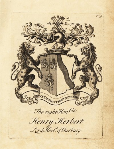 Saygıdeğer Henry Herbert, Cherbury Lordu Herbert, Cherbury Baron Herbert (veya Chirbury) arması by Andrew Johnston
