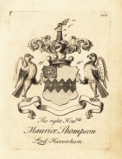 Sayın Maurice Thompson, Lord Haversham, 2 Baron Haversham arması by Andrew Johnston