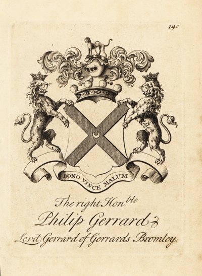 Çok Saygıdeğer Philip Gerrard, Gerrards Bromley Lord Gerrard, 7. Baron Gerard arması by Andrew Johnston