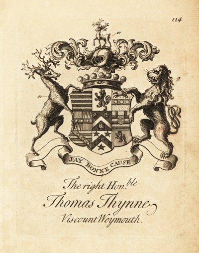 Sağ Saygıdeğer Thomas Thynne, 2 Vikont Weymouth arması by Andrew Johnston