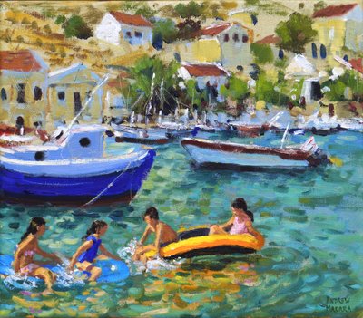 Botlarda eğlence,Simi,Yunanistan by Andrew Macara