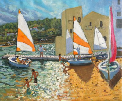 Fırlatma tekneleri, Calella de Palafrugell, İspanya, by Andrew Macara