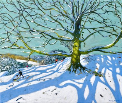Ana Ağaç, Idridgehay, Belper, 2022 (tuval üzerine yağlı boya) by Andrew Macara