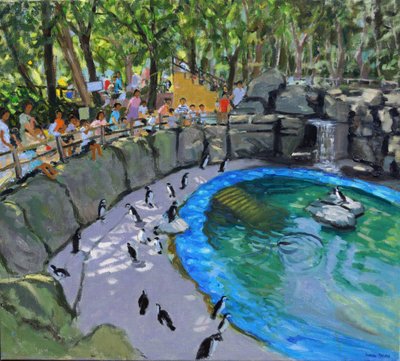 Penguen Havuzu, Madrid Hayvanat Bahçesi. 2015 by Andrew Macara