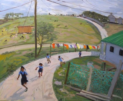 Okul Çocukları, 2011 (tuval üzerine yağlı boya) by Andrew Macara