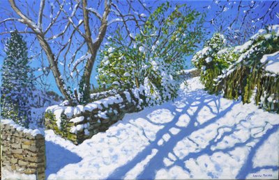 Bahar karı, Wirksworth, Derbyshire, 2023 (tuval üzerine yağlıboya) by Andrew Macara