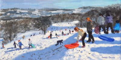 Kırmızı kızak, Allestree Park, Derby, 2016, by Andrew Macara