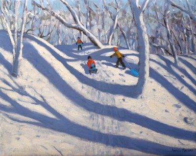 Kış, Bramcote, Nottingham, 2009 (tuval üzerine yağlı boya) by Andrew Macara