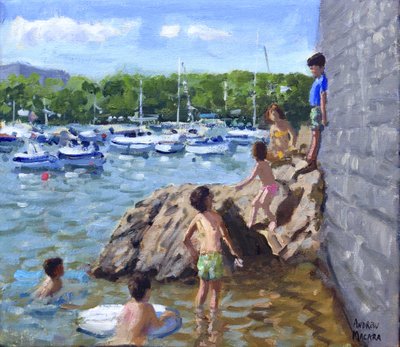 kaya tırmanışı, Tenby Harbour, 2016, by Andrew Macara