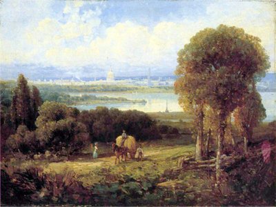 Uzaktaki Washington (tuval üzerine yağlı boya) by Andrew Melrose