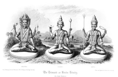 Trimurti veya Hindu Üçlüsü. by Andrew Thomas