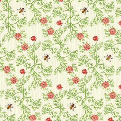 Honey Bee Floral, 2017 (mürekkep suluboya, dijital) by Andrew Watson
