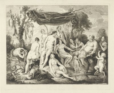 Diana ve Silenus Banyosu by Andries Lens