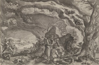 Şabat Gününe Hazırlanan Cadılar, ca. 1610. by Andries Stock