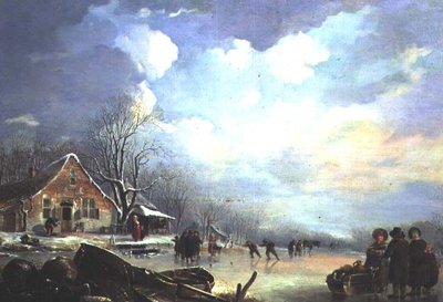 Yazlık ve rakamlarla kış manzarası by Andries Vermeulen