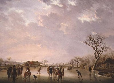 Patenciler ile kış sahne by Andries Vermeulen