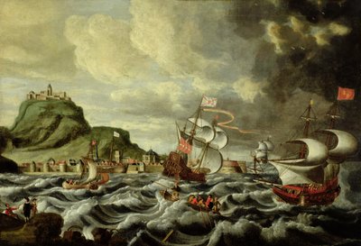 Bir Liman Sahnesi, muhtemelen Cenova by Andries van Eertvelt