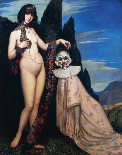 kadın ve kukla by Ángel Zárraga