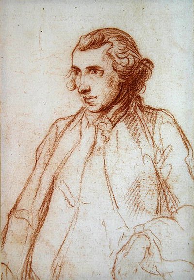 Bir Beyefendinin Portresi (kırmızı tebeşir) by Angelica (attr. to) Kauffmann