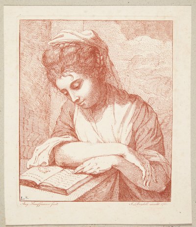 okuyan kız by Angelica Kauffmann